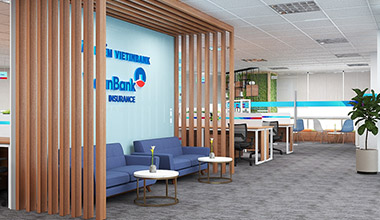 Thiết kế văn phòng Công ty Bảo hiểm VietinBank – Tầng 11